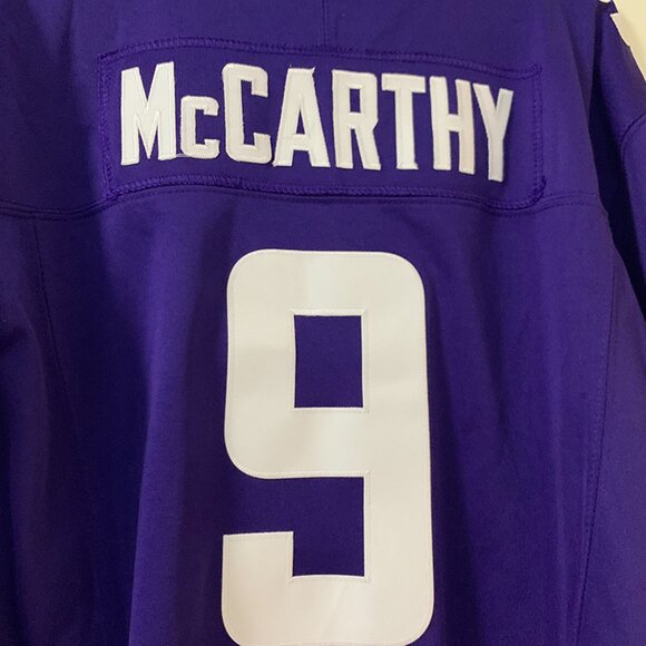 Nike S.J.J. McCarthy Minnesota Vikings Purple No. 9 Jersey - Picture 8 of 9